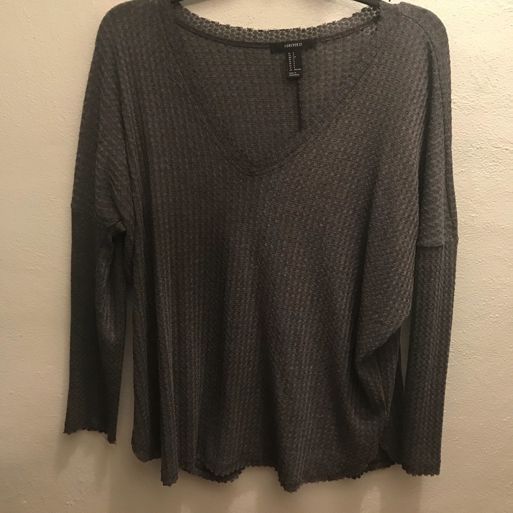 NWOT Gray Thin Oversized Top